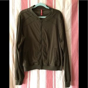 Soft bomber style jacket.